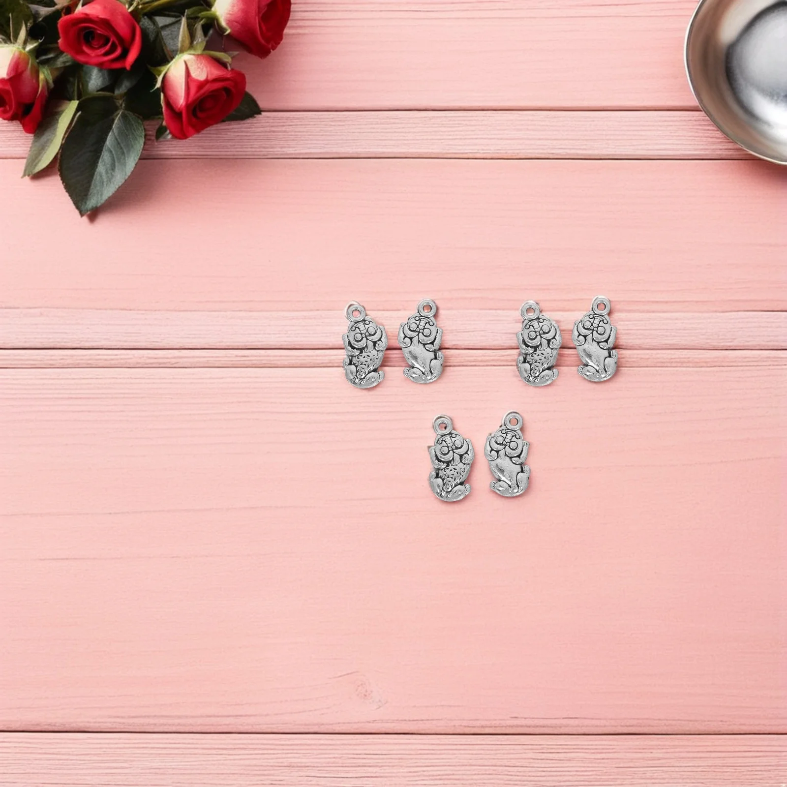 

50 Pcs Alloy Pixiu Pendant DIY Jewelry Making Charms Bracelet Chinese-style Key Chain Feng Shui