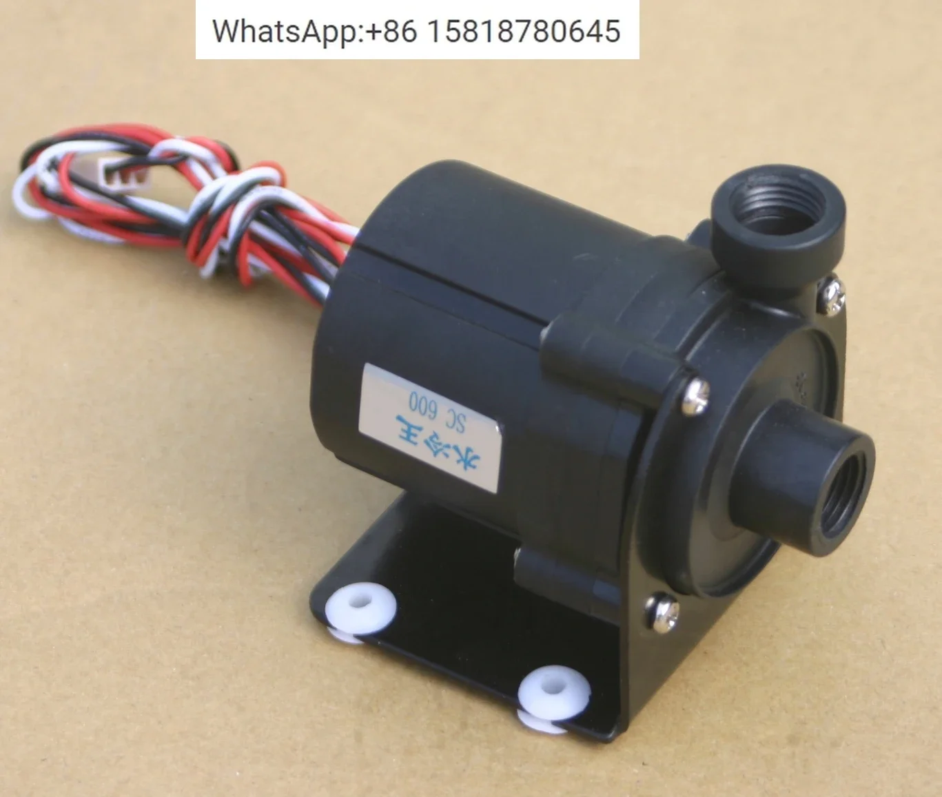 Inlet and outlet 2-point thread 12v DC water cooling pump with bracket, computer water cooling pump