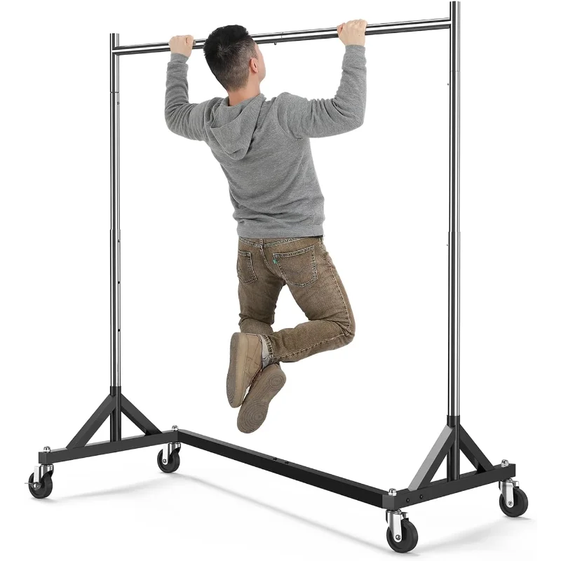 

HOKEEPER Commercial Z Base Garment Rack Hold 400LBS Heavy Duty Clothing Rack Adjustable Rolling Clothes Rack for Hanging Clothes