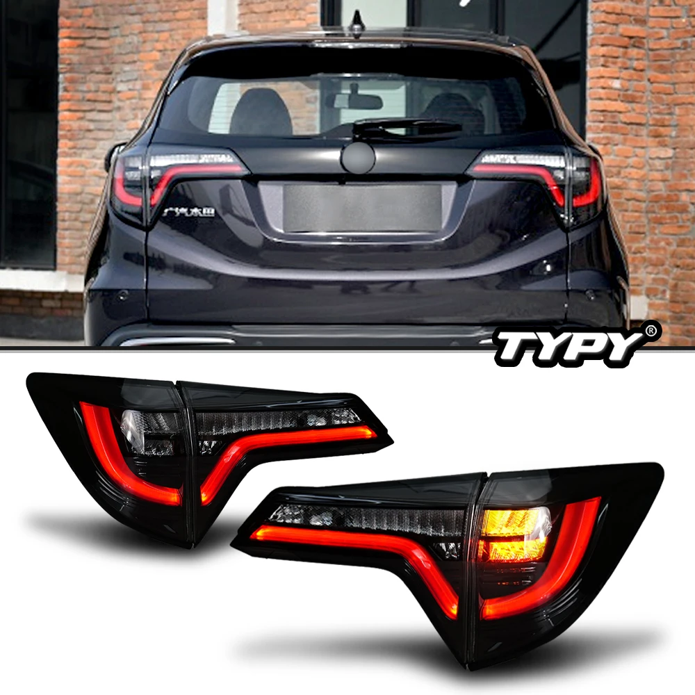 LED Rear Tail Lights For Honda HRV HR-V Vezel 2014-2019 Upgrade New Energy Edition Tail Lamps Car Accessories