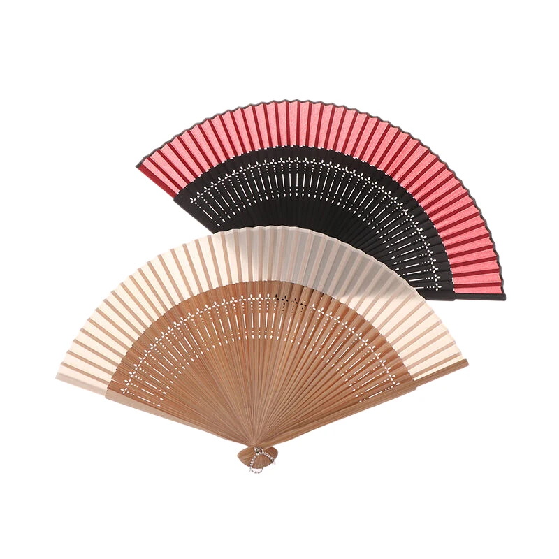 Retro geschnitzte Bambus Falt fächer Hochzeit Hand Fan duftende Party Prop chinesische Bambus Fan Vintage hohle Antike Falt fächer