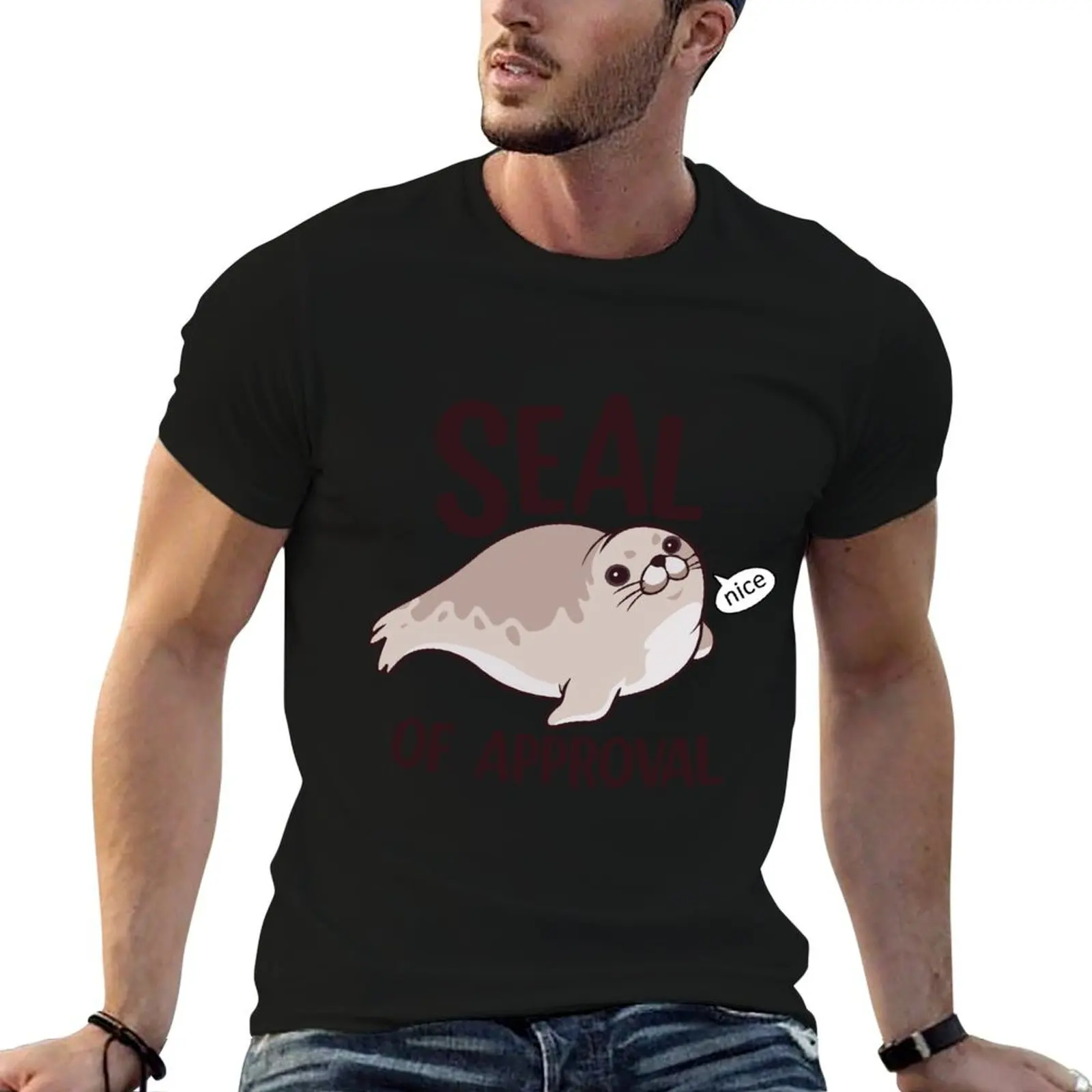 Seal Of Approval funny Sayings T-Shirt Minimal Art Print T-Shirt
