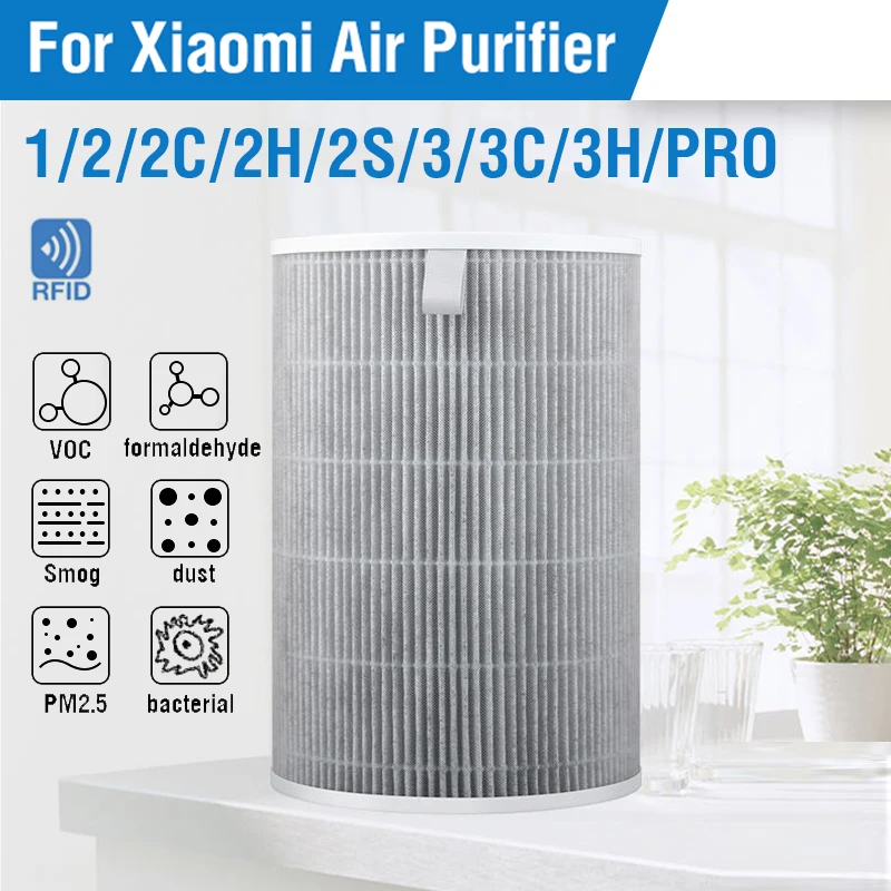 Air Filter For Xiaomi Mi Air Purifier 1 2 2S 2C 2H 3 3S 3C 3H Mijia Air Filters Carbon HEPA Replacement