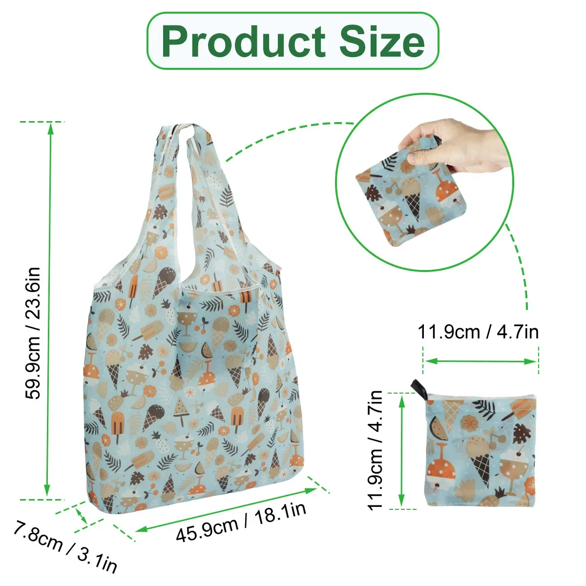 10/12Pcs Portable Shopping Bag Waterproof Folding Tote Bag Reusable Eco-Friendly Large Capacity Handbag for Food Grocery Storage