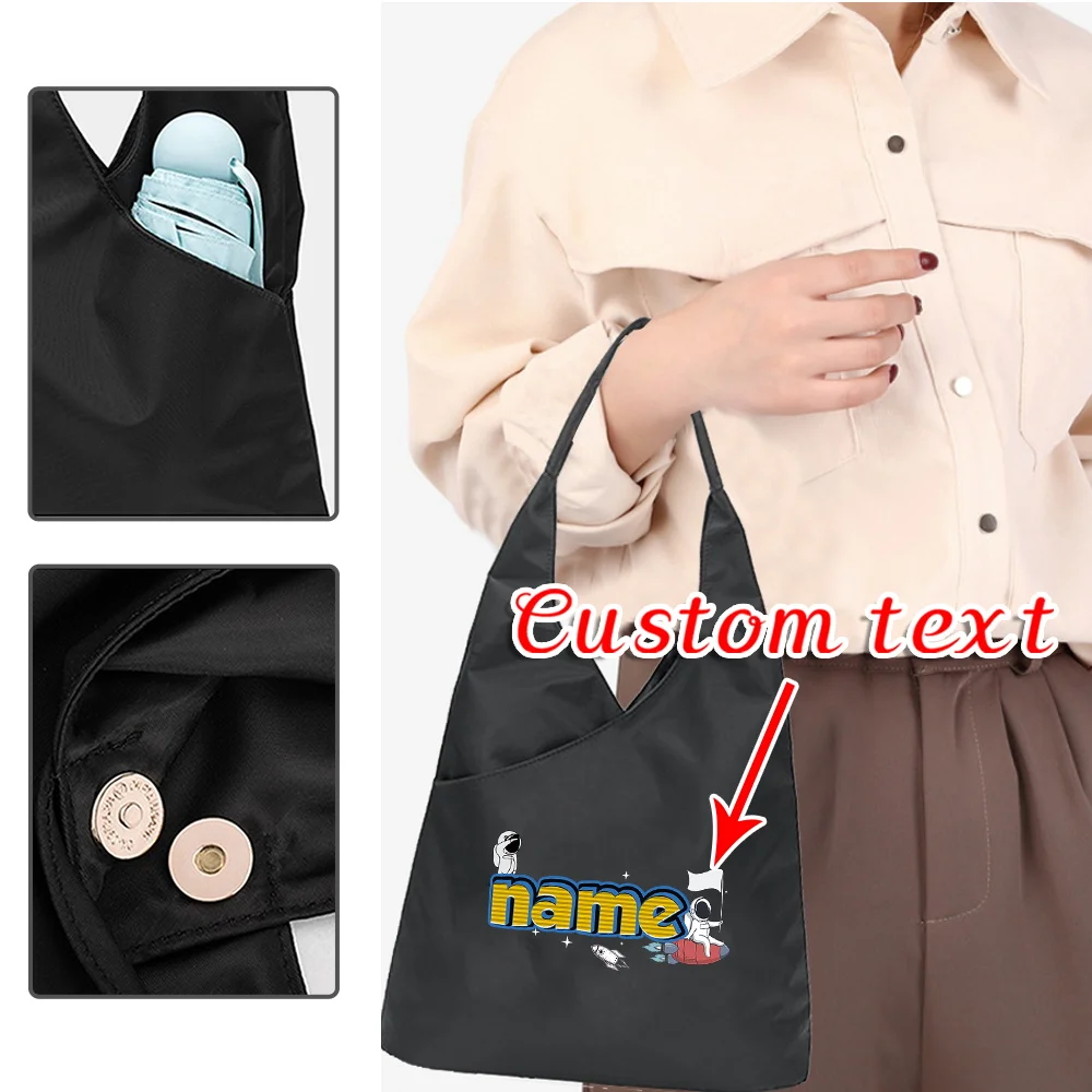 

Personalized Customized Women's Shopping Bag, Large Capacity Environmentally Friendly Grocery Handbag Reusable Storage Handbag