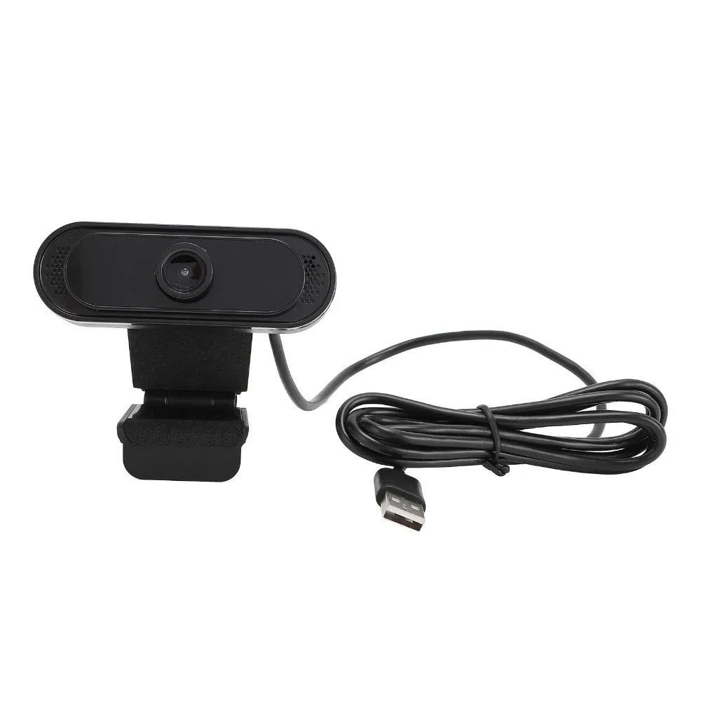 1080P HD 30FPS Webcam with Noise Reduction Microphone Manual Focus Foldable Clip Mount USB Web Camera HD Webcam for Computer