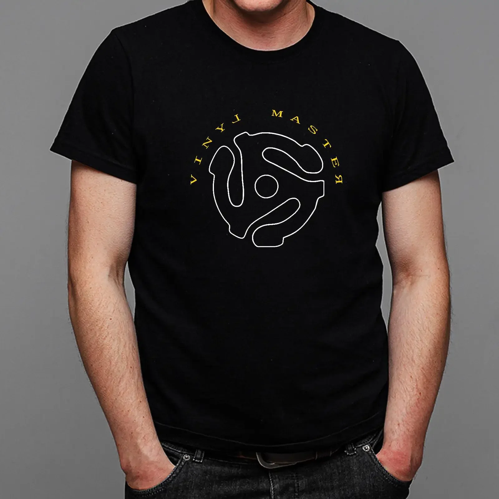 Vinyl Master T Shirt 45 RPM Adapter Record Collector Retro Music Lover vintage Washed Top For Everyday Wear Unisex