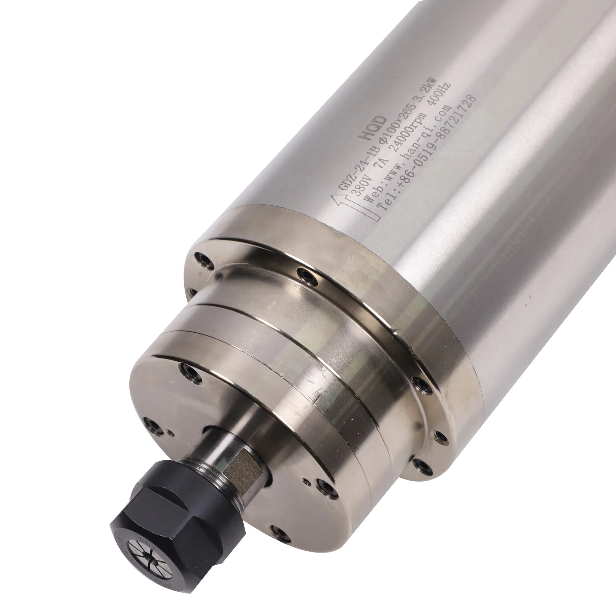 มอเตอร์แกนหมุน CNC รุ่น GDZ-24-1B 3.2 กิโลวัตต์ ระบายความร้อนด้วยน้ำ สำหรับแกะสลักหิน แกะสลักโลหะ และงานกัด