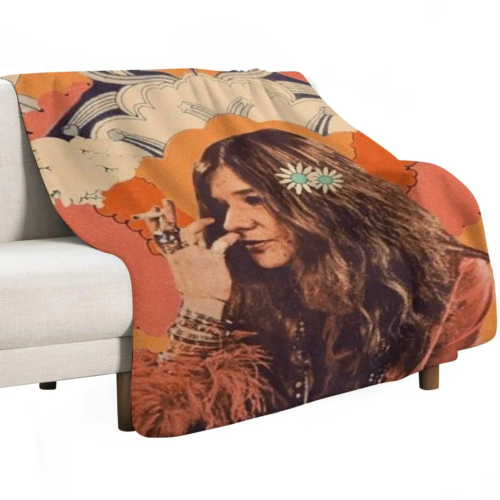 Janis joplan Throw Blanket Soft Plaid Giant Sofa heavy to sleep Extra Large Throw cosplay anime Travel Blankets