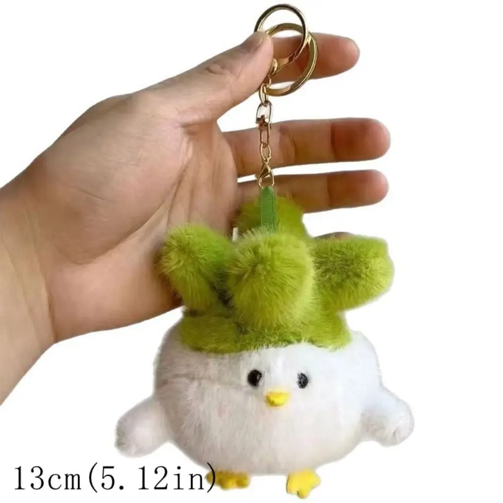 Pendentif poulet végétal en coton PP, peluche avec voix, chou, poulet, porte-clés doux, Mini poulet en peluche, pour enfant, fille et garçon