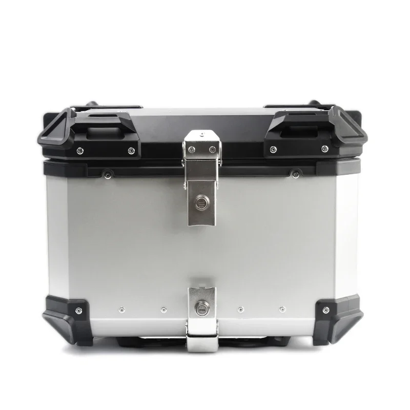 

55 L Black/Silver Motorcycle Trunk Luggage Top Case Waterproof And Crash-proof Aluminum Alloy Box Motorcycle Tail Boxs