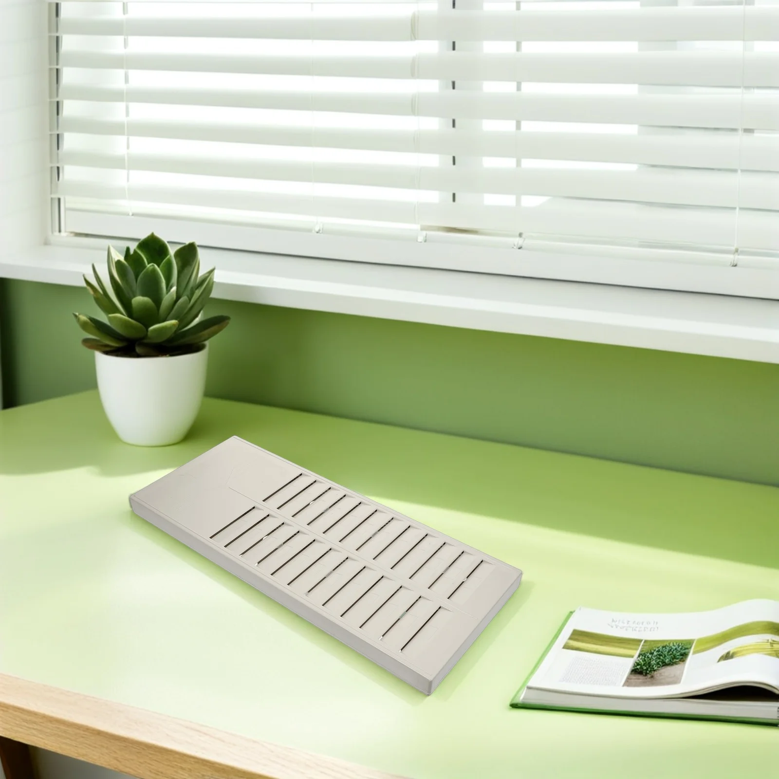 2개입 24포켓 플라스틱 카드 정리함 디스플레이 스탠드 사무실 책상 창고 출퇴근 관리 홀더 직원 배지 보관함