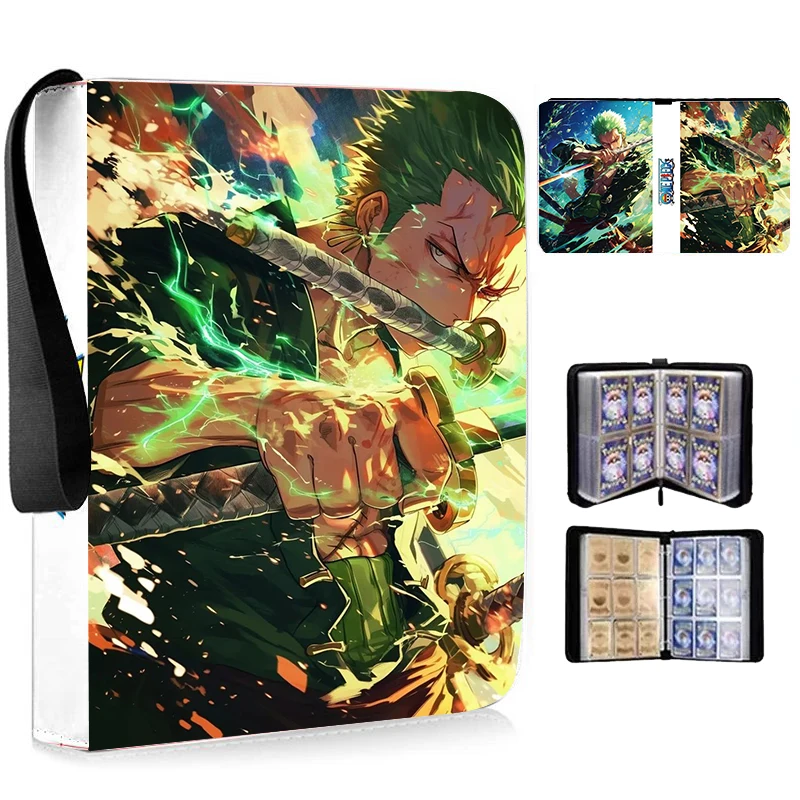 One Piece Kartenbuch Anime Monkey D. Ruffy Nami Uta Diy 4/9 Grid Reißverschluss Loseblatt Pu Action Spielzeugfiguren Spielesammlung Spielzeug Geschenk