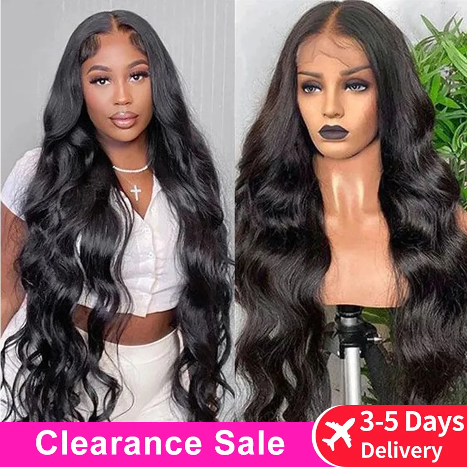 Body Wave Human Hair Wigs 13x4 13x6 30 32 34 36 38 Inch 4x4 Lace Closure Wig 360 Transparent Human Hair Lace Frontal Wig