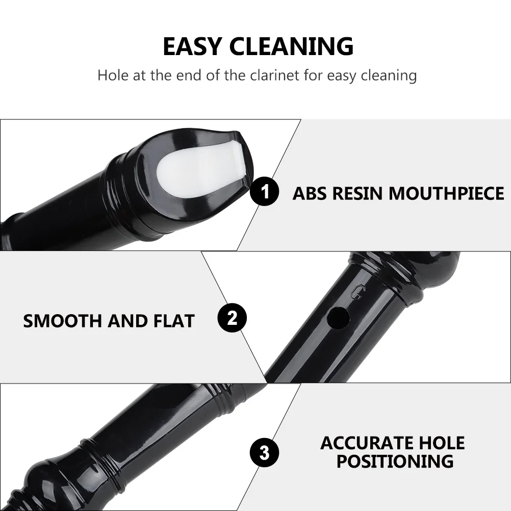 

8 Hole Plastic Recorder Flute German Style Professional Wind Instrument Abs Resin Mouthpiece Tight Easy Clean