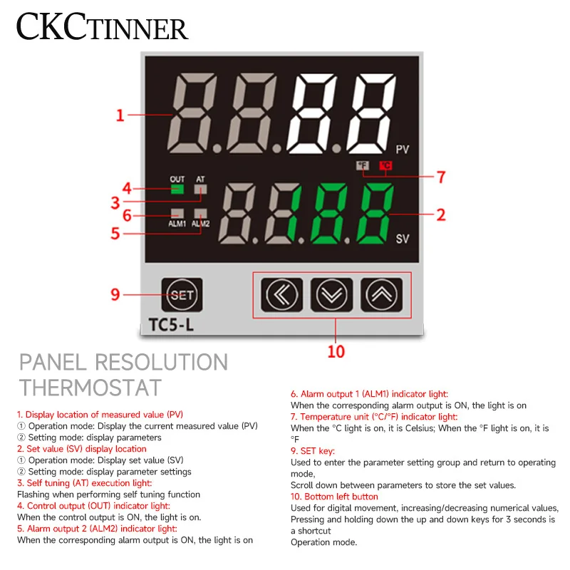 PID Temperature Controller Timer Thermometer Relay K-type 400℃ AC100~220V Integration Control Instrument Buzzer Alarm