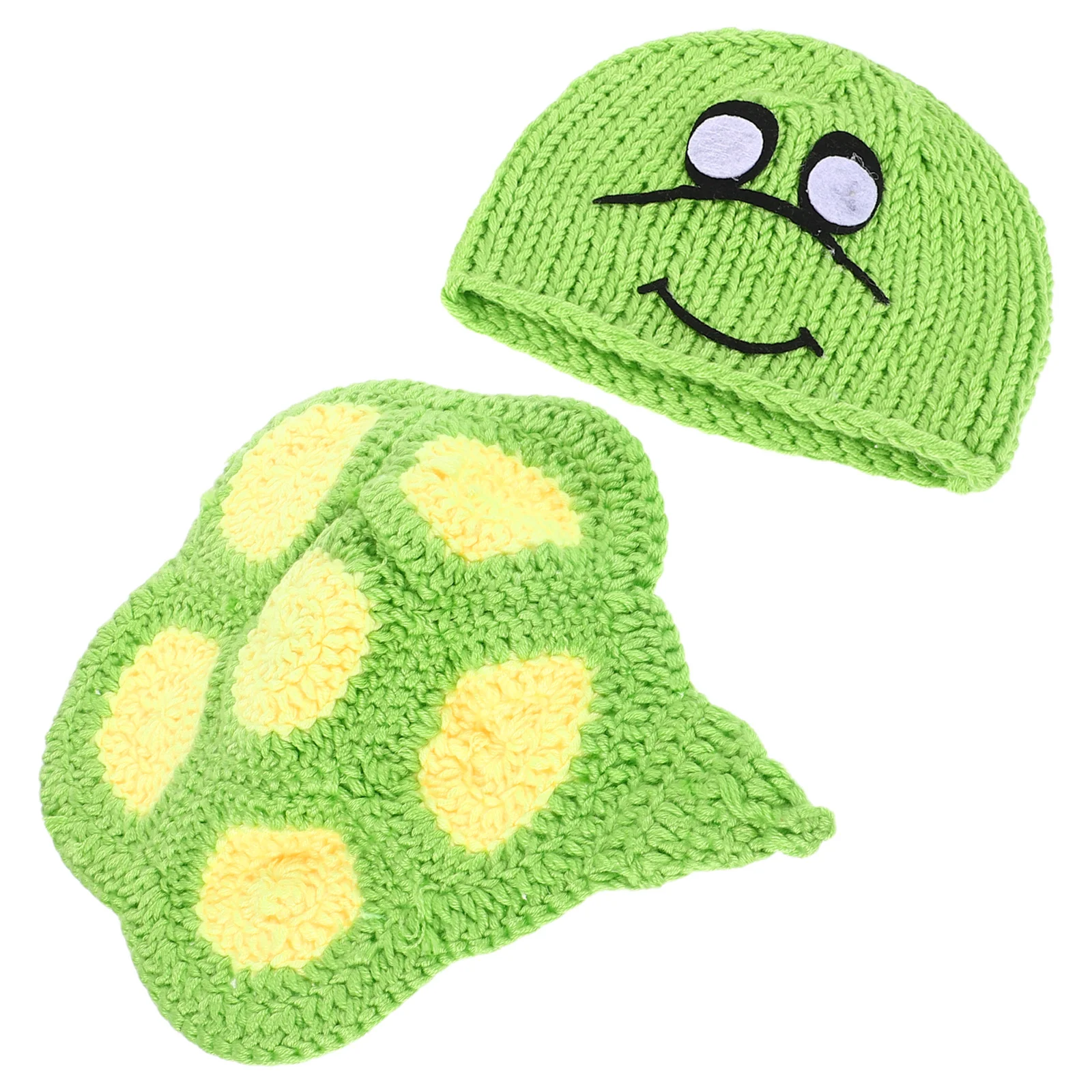 

1Set Newborn Photo Outfit Baby Turtle Costume Hat Cap Handmade Knitted Baby Clothes Photography Props Infant Set
