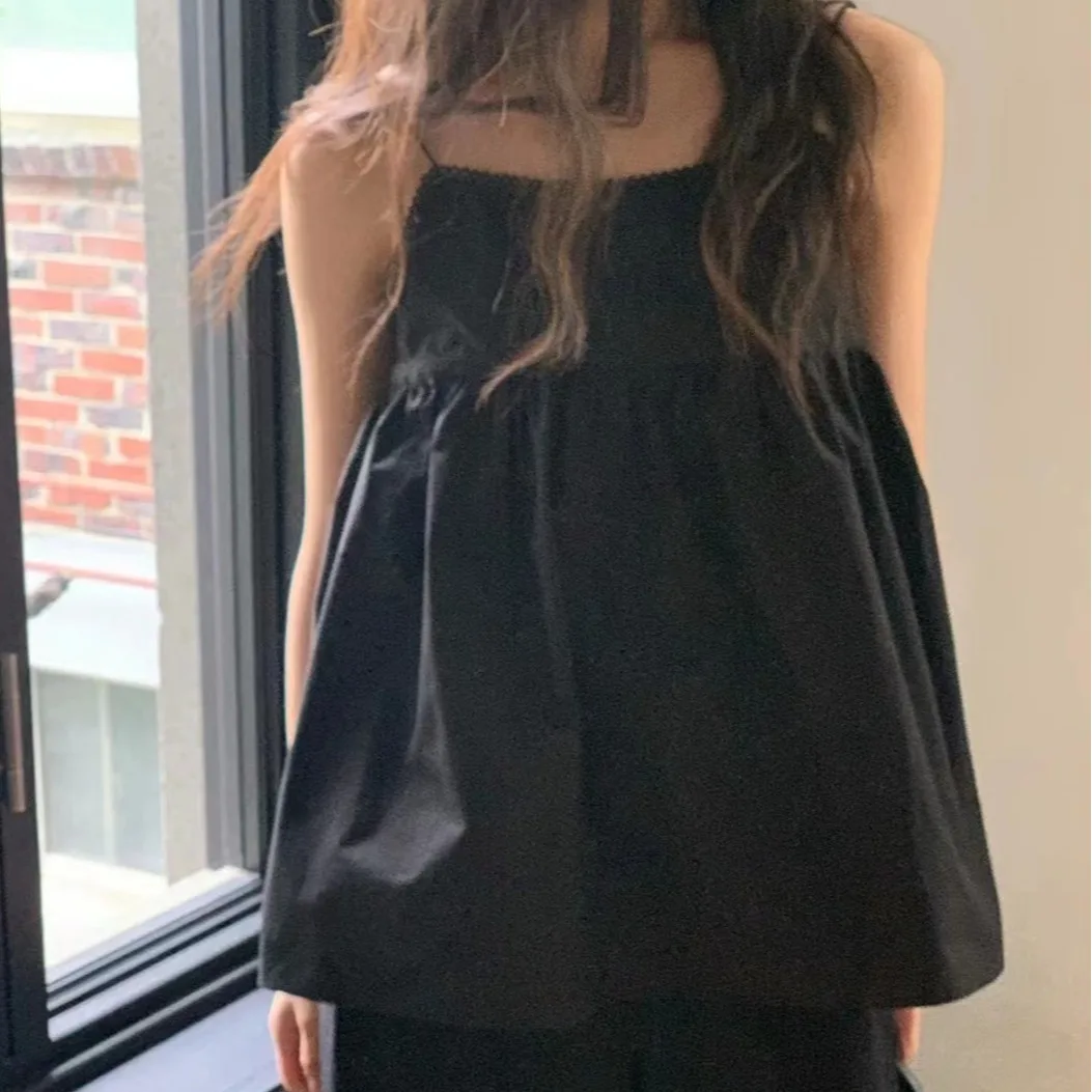 

Summer Vaion Sle Bal Lace Trim Splice Loose Slimming Women's Vest Strap Floral Design Sense Casual Wear