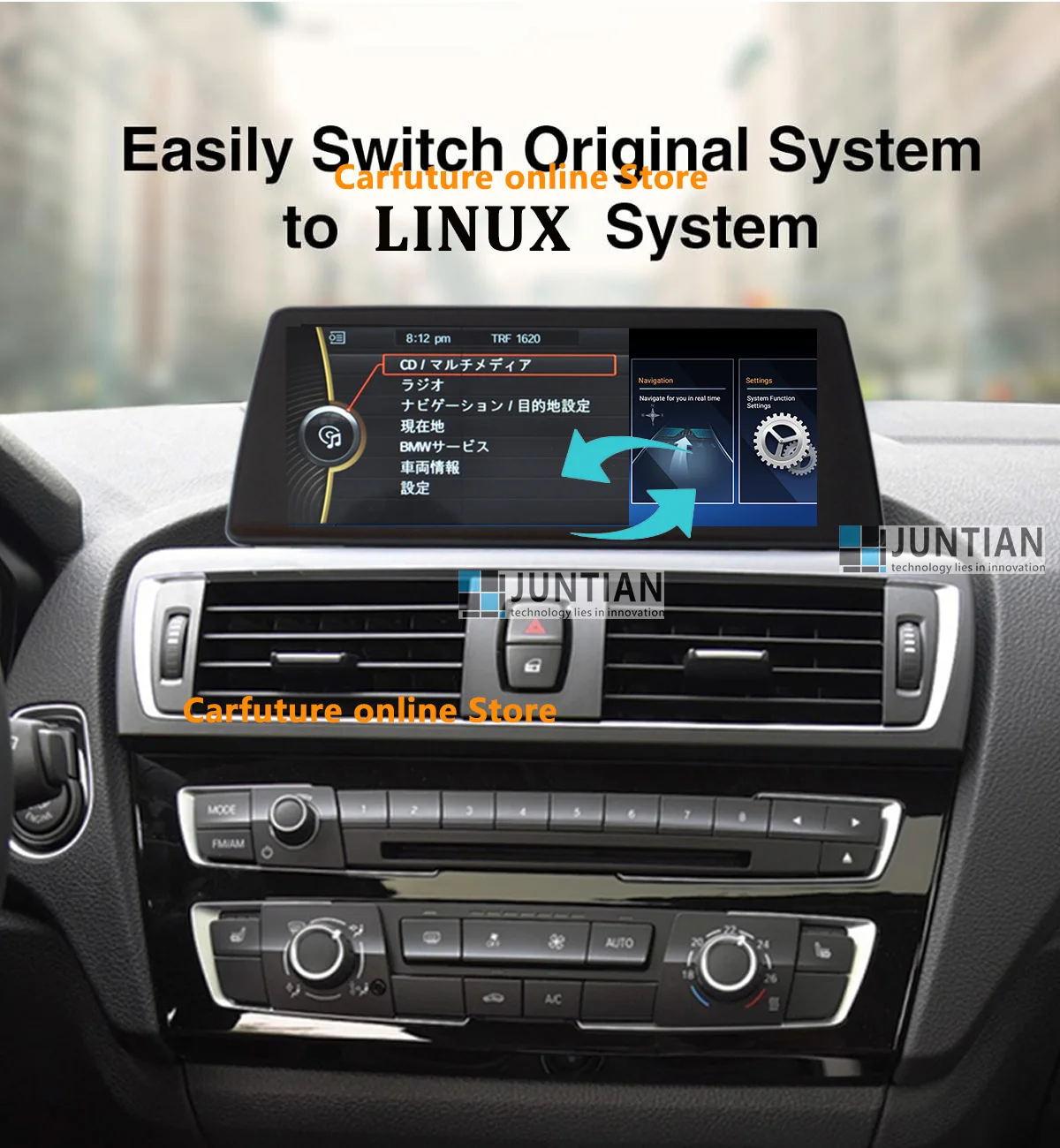 

Wireless Carplay Multimedia LINUX For BMW 1 Series F20 F22 2013-2018 Touch Screen NBT EVO Android Auto Airplay Hicar