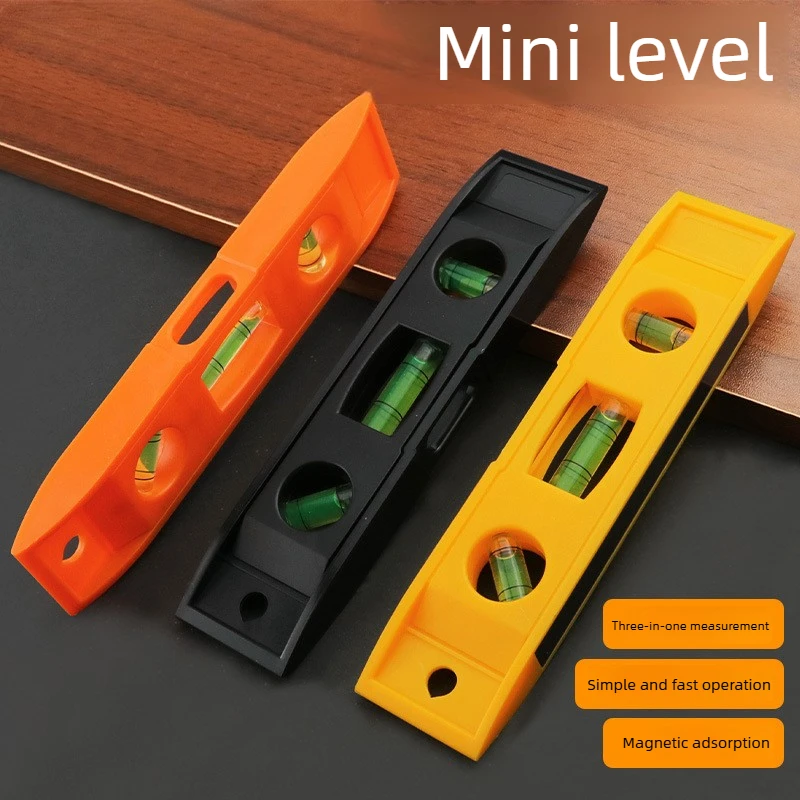 6 Inch Magnetic Torpedo Level 3 Vial Mini Spirit Level Tool for Construction Woodworking with Strong Magnet