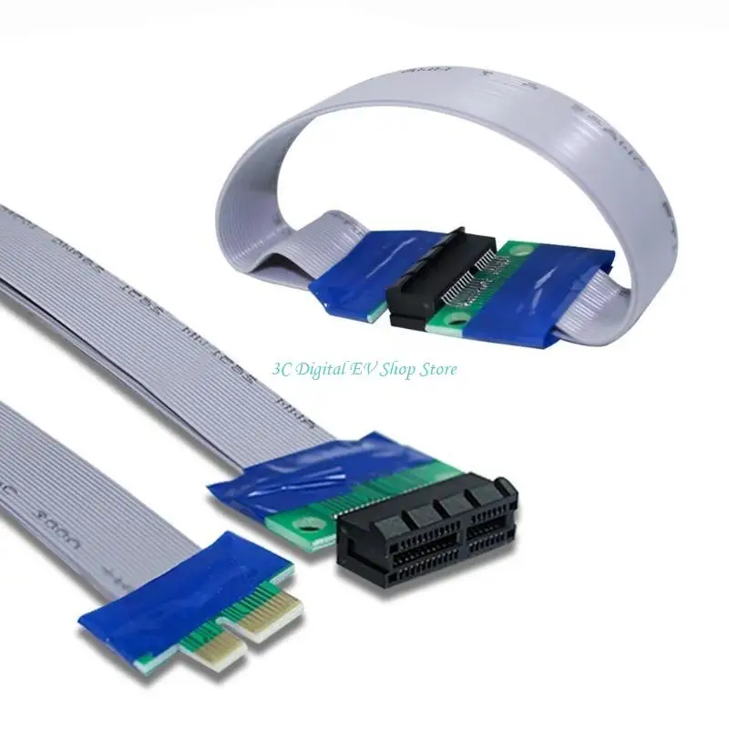 E74D Ribbon PCI لـ Express PCI-e PCIE Riser Card Extender Extender Cabl
