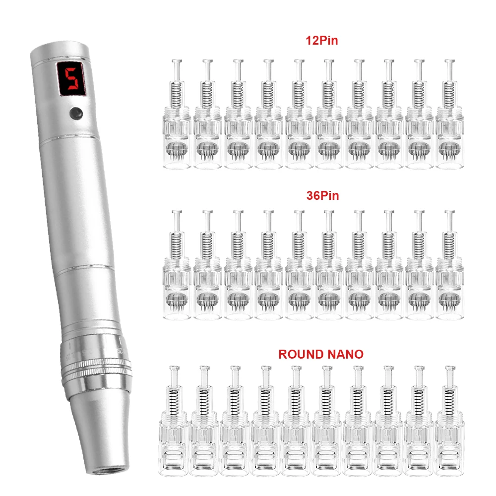 stylo-drimp-professionnel-sans-fil-stylo-derma-cartouche-d'aiguilles-pointes-d'aiguilles-12-broches-36-broches-pour-remplacement-electrique-micro-roulant