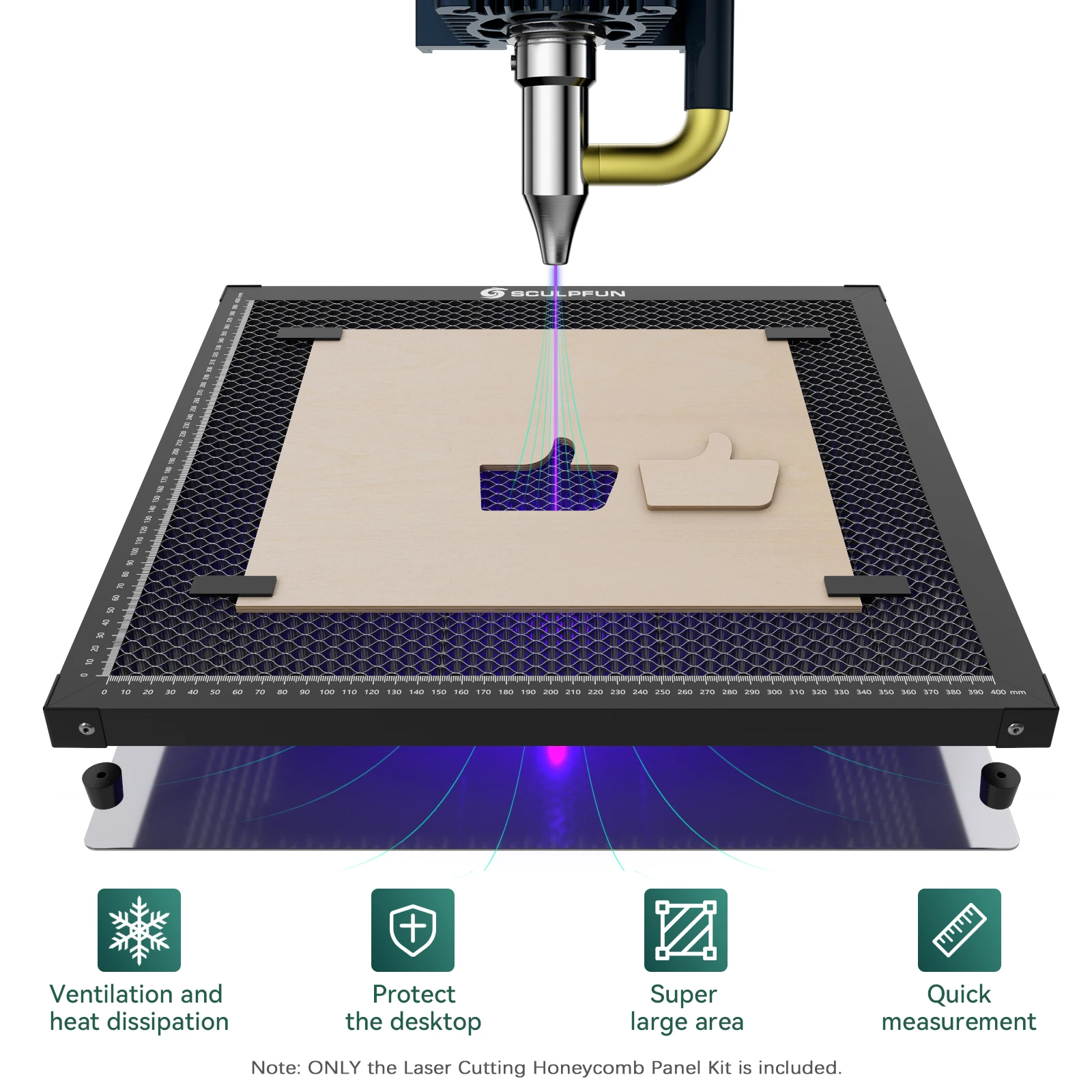 SCULPFUN H3 Laser Cutting Honeycomb Panel Workbench Suitable for Diode CO2 Laser Engraving Machine Professional Metal Clamps