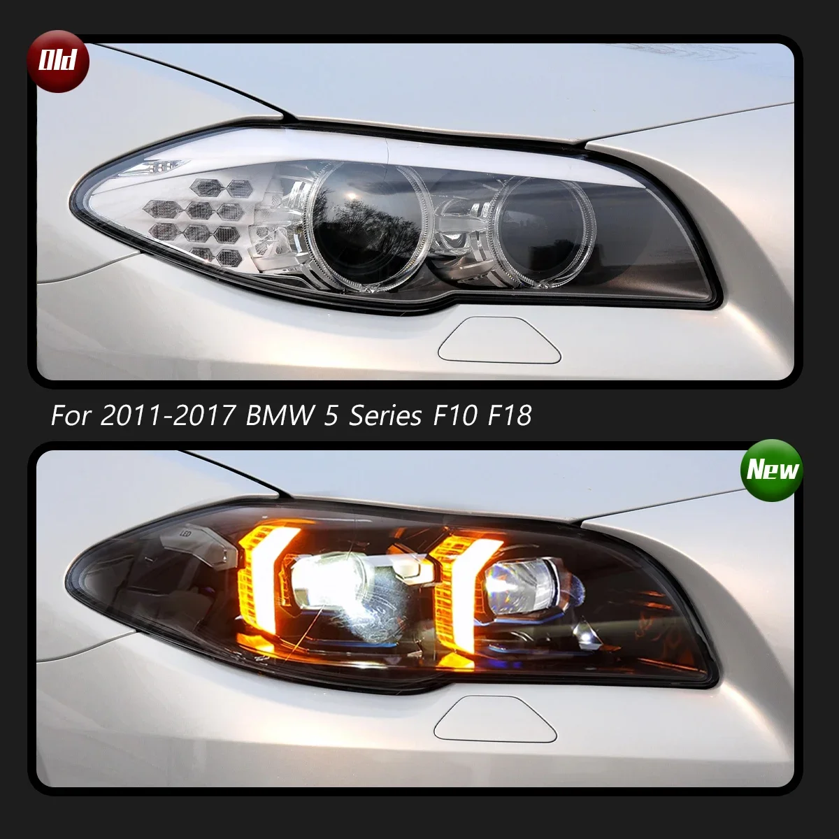 

TYPY New LED Head Lamp Upgrade Modified For BMW 5 Series F10 F18 Headlight 2011-2017 Dynamic Signal Head Lamp Auto Accessories