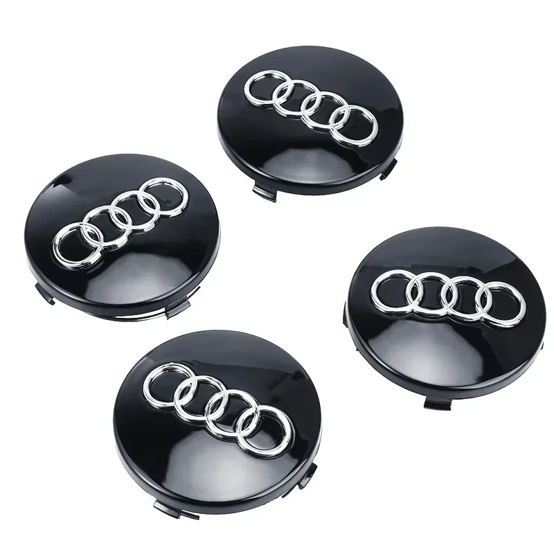 4 sztuk/partia 60mm czarna obręcz koła na piastę emblemat dla Audi Q3 Q5 Q7 Q8 TT S6 S7 R8 RS5 4 b0601170 akcesoria dekoracyjne