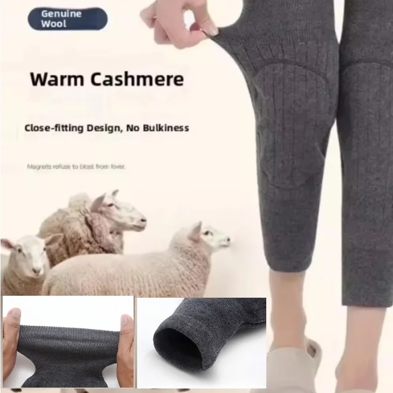 

45 см шерстяные наколенники для мужчин и женщин, толстые плюшевые наколенники для защиты суставов, зима, уличный велоспорт, катание на лыжах, пеший туризм, теплый