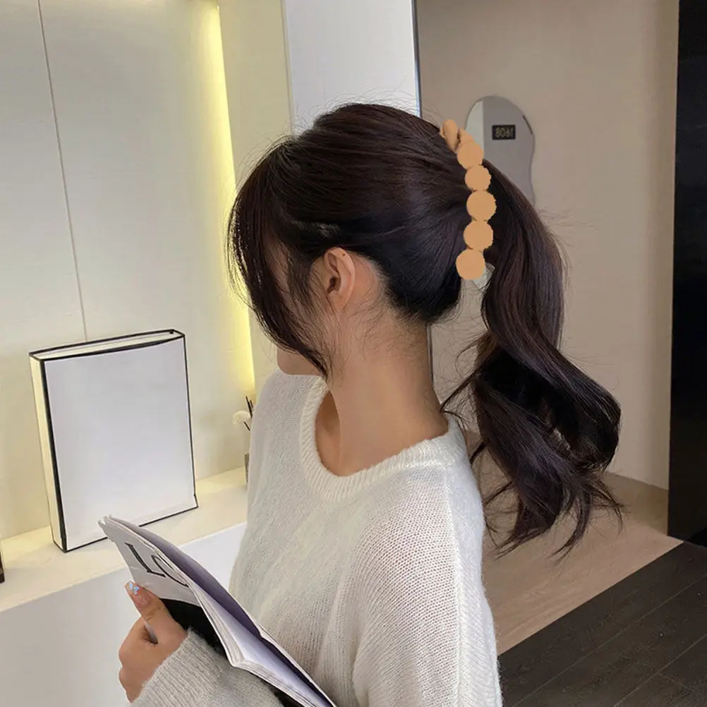 6Pcs Banana Hair Clips Assorted Colors Smooth Grip Large Claw Clips for Thick Long Hair Styling Elegant Daily Wear Gift
