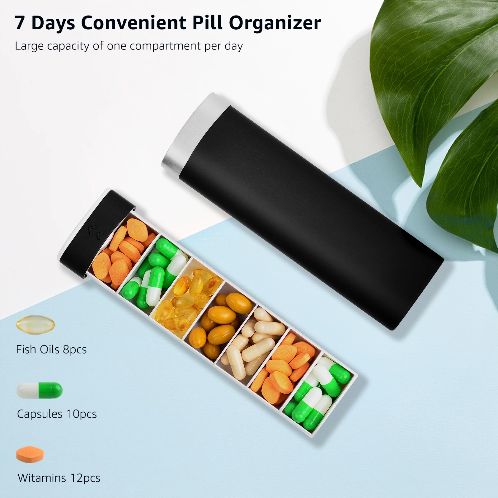 Portable Weekly 7 Days BPA-Free Pill Box Design Stackable Medicine Storage Dispenser Independent Lattice Pill Organizer Boxs