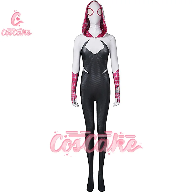 Halloween Spider Gwen Stacy Cosplay Costumes for Women Jumpsuits for Party Spider Girls Bodysuit