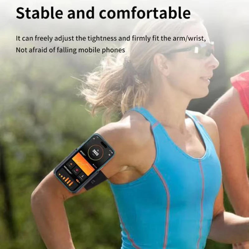 Novo suporte para telefone com pulseira 360 ° Pulseira esportiva universal rotativa para smartphone, braçadeira de corrida para caminhadas, andar de bicicleta