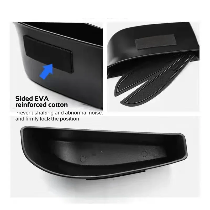 Car Door Handle Storage Box for Volkswagen VW ID.3 ID.4 Front Rear Door Panel Tray Armrest Organizer Cover Interior Accessories