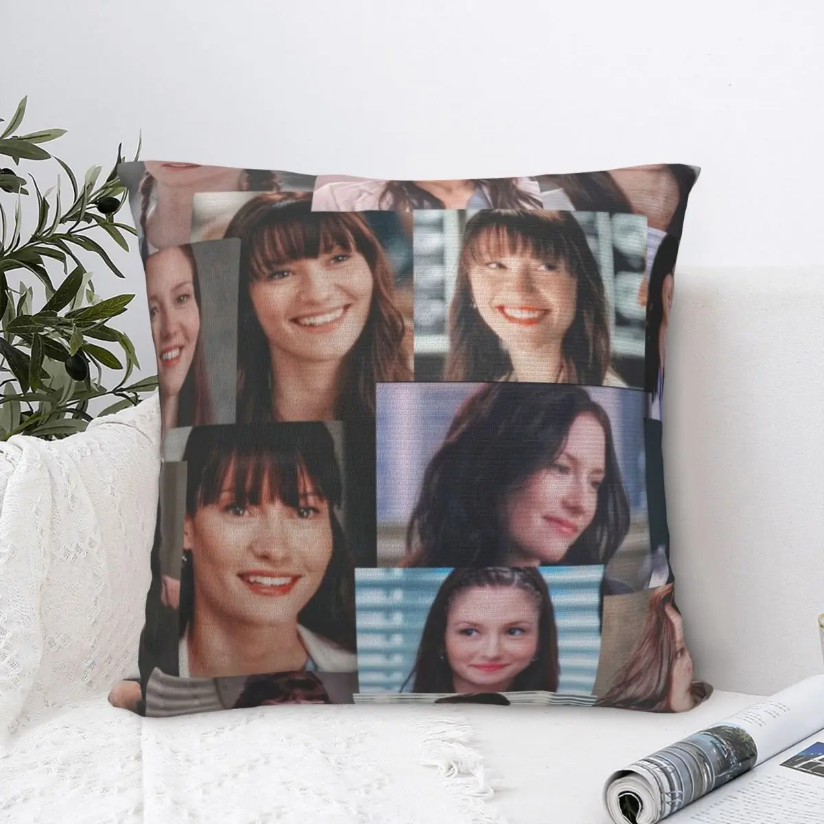 

Lexie Grey Square Pillowcase Polyester Pillow Cover Velvet Cushion Zip Decorative Comfort Throw Pillow For Home Bedroom