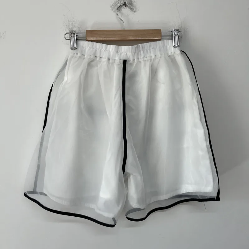 HKSH Summer New Men Tide Chic Ins Capris Two-dimensional Minimalist Niche Design Trendy Loose Shorts Patchwork Vibe Y2K HK24230