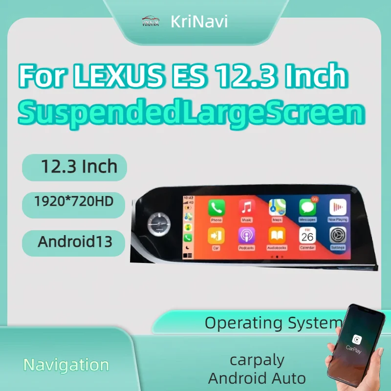 Android 14 8+128G Qualcomm Auto Carplay Car Dvd Player For LEXUS ES ES200 ES300H ES250 ES350 Radio Navigation Multimedia Stereo