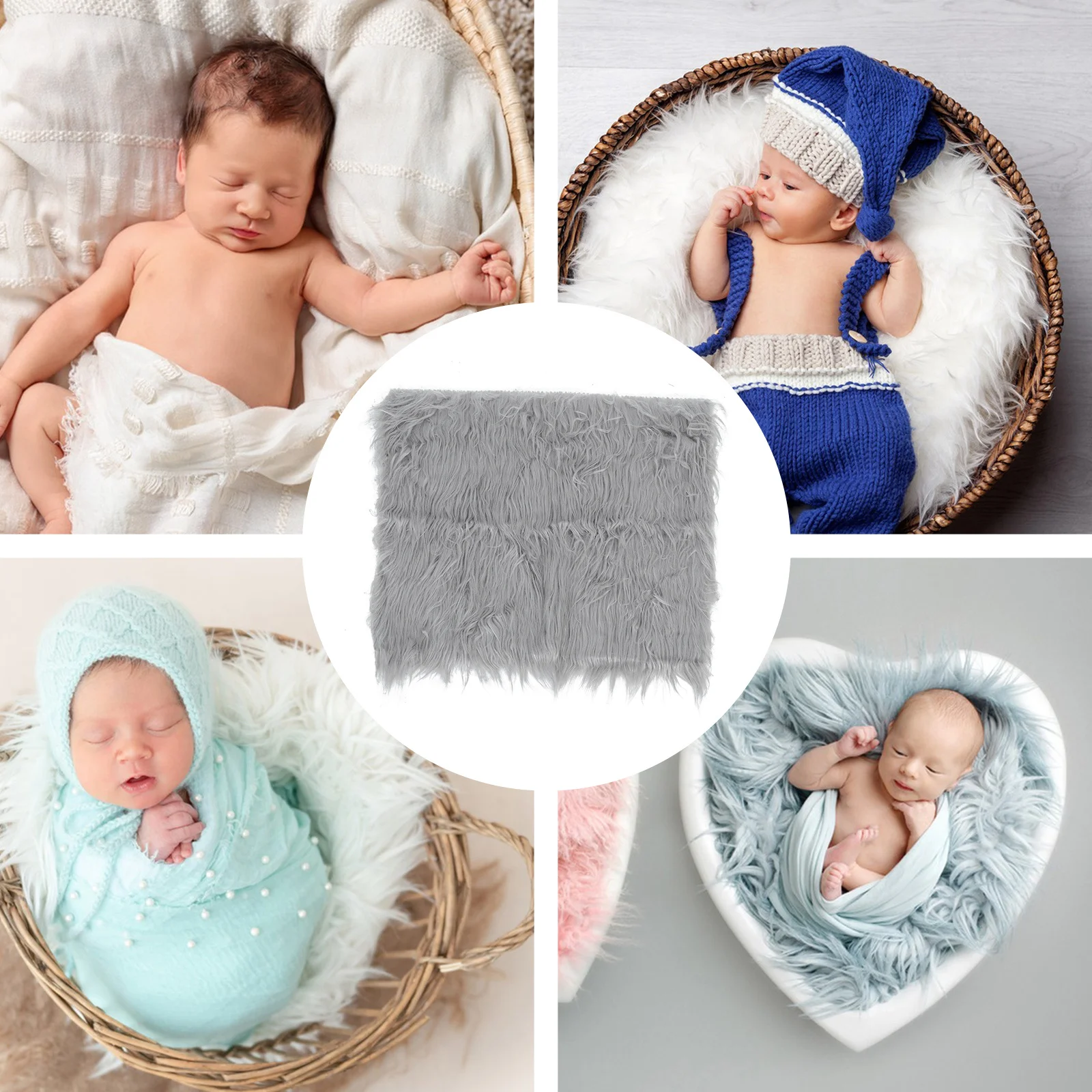 Newborn Photography Mat Light Grey 20 Wide Long-Lasting Durable No Fading Soft Supple Baby Friendly Infant Photography Mat
