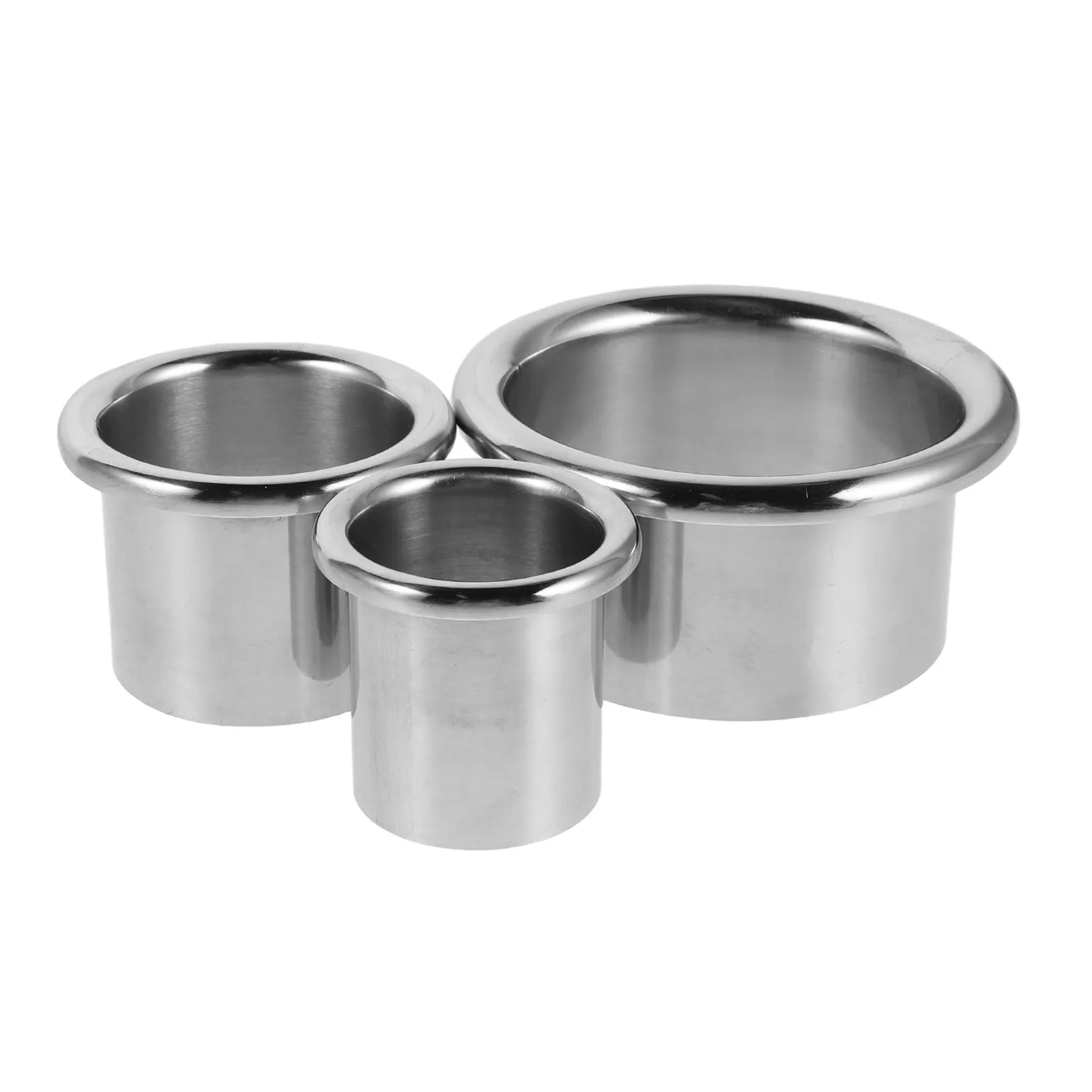3Pcs Hair Dryer Holder Stainless Steel Blow Dryer Organizer Rack Bathroom Vanity Desktop Counter Storage Tube Salon Mount