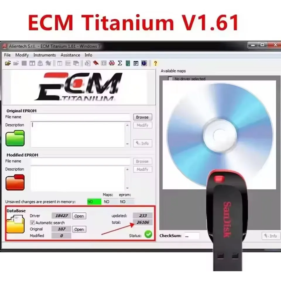 

ECM Titanium 1.61 Software Hot Repair Tool with 26000+ Drivers ECU Compatible for Windows 10 - 2025 Automotive