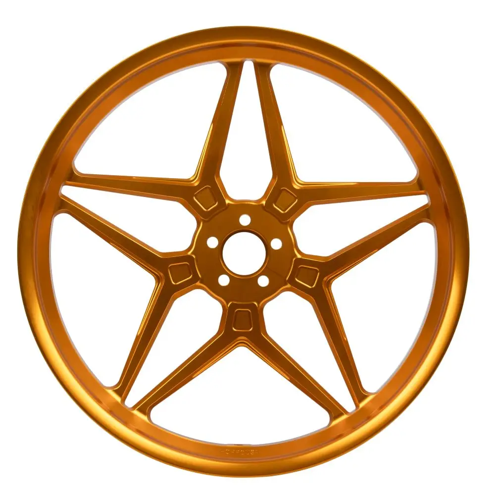 Golden Pentagram Tubeless Forged Wheel/Rim with Spoked for 18-later harley Street bob Softail Standard boy Breakout