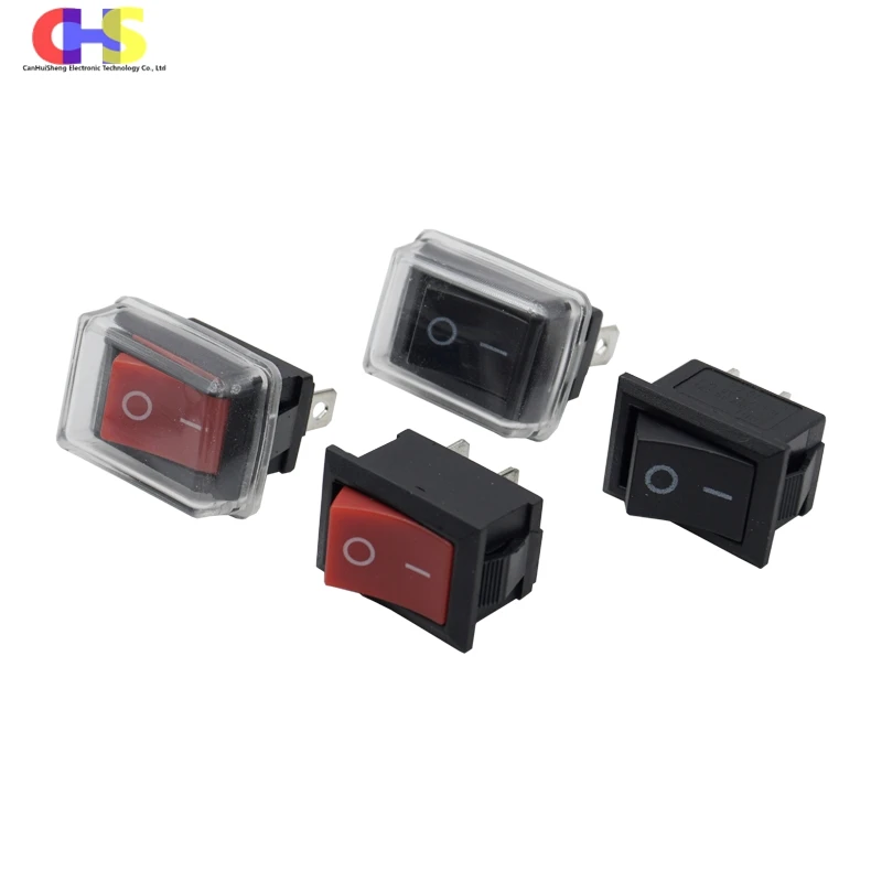 5PCS Switch ON-OFF KCD1 15*21mm 2Pin Ship Type Switch 6A 250V 10A 125V 15X21 Rocker Switch Power Switch