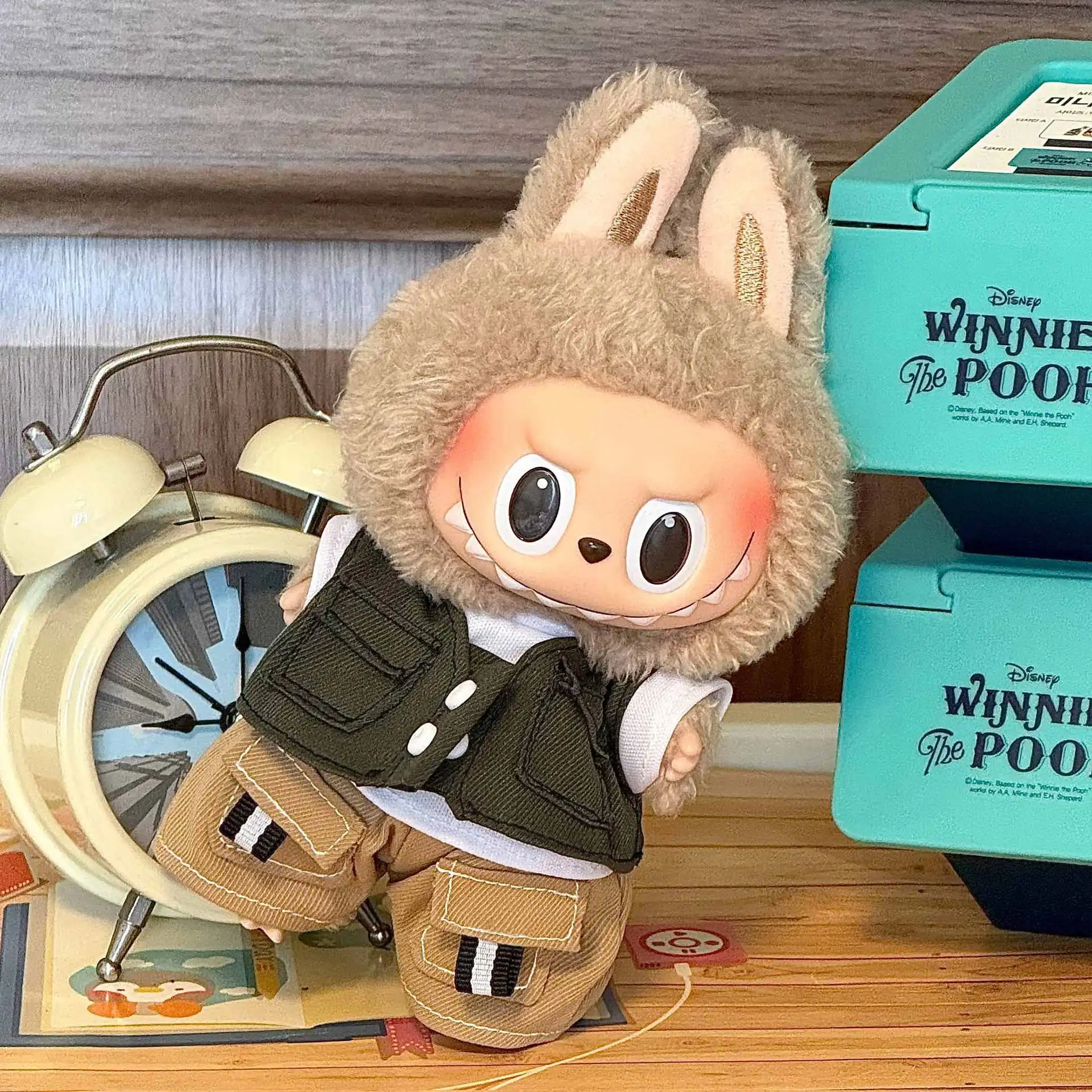 15/17cm Labubu I II III Idol Dolls Pocket Workwear Suit Set Mini Plush Doll'S Clothes 10CM Cotton Doll DIY Accessories