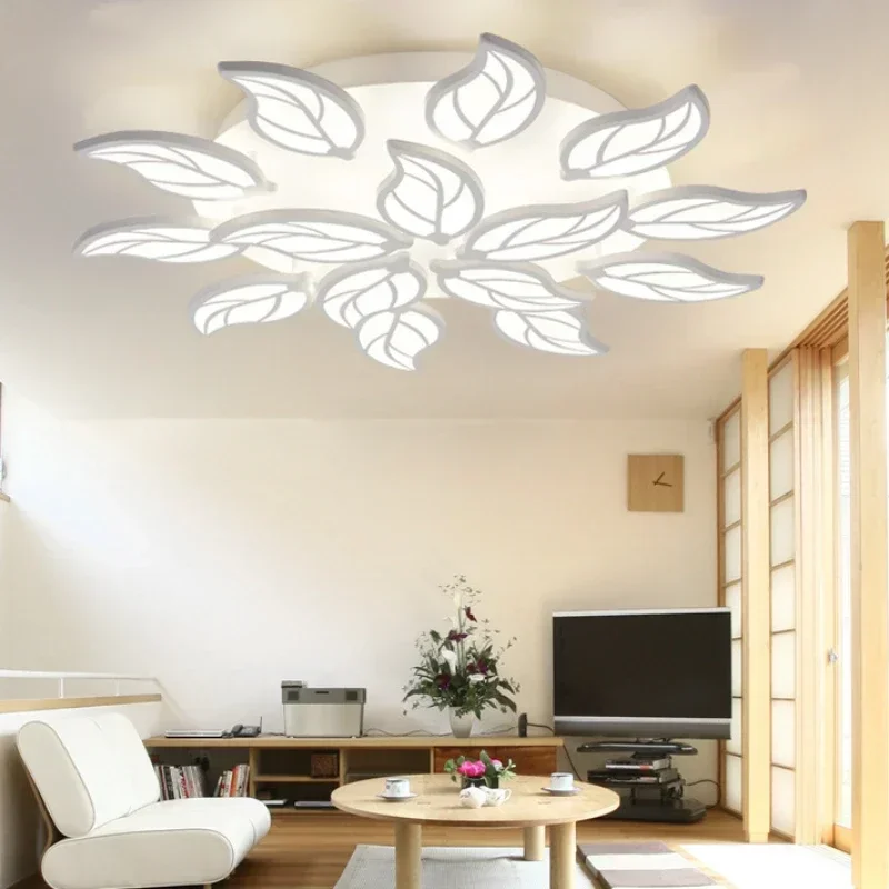 lampada do teto forma de folha luzes led moderno nordico simples personalidade criativa iluminacao sala estar decoracao lampada do teto lustre 01