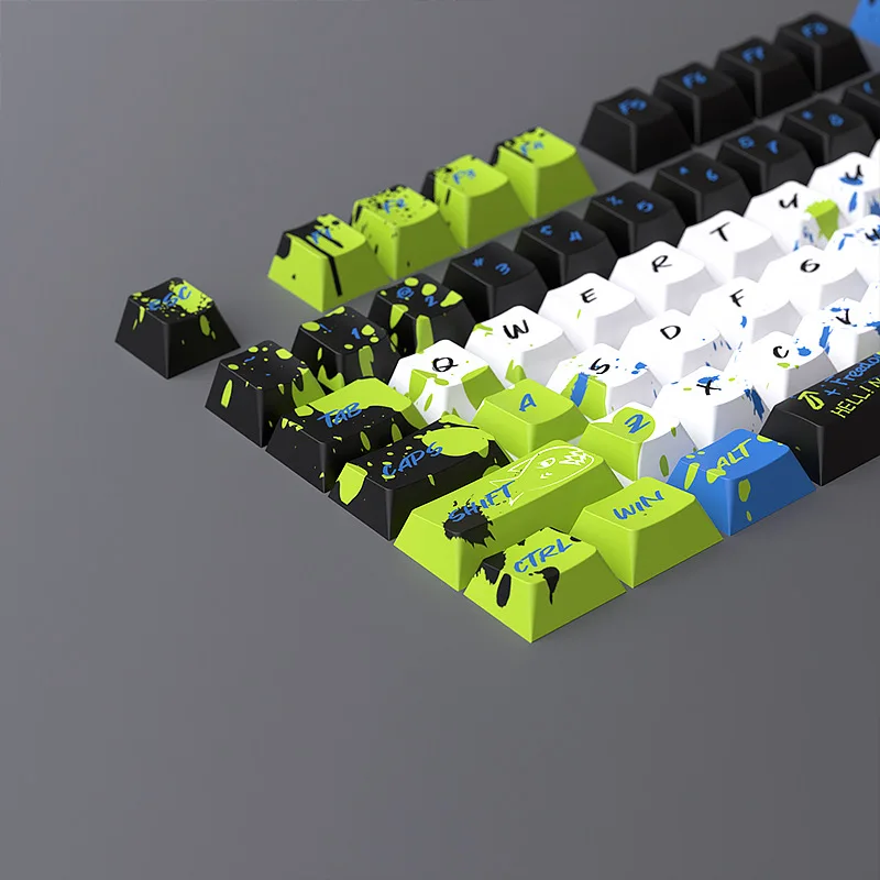 Street Graffiti Theme  keycap  PBT Five-sided sublimation keycap 126 key Cherry Profile For MX Switch Mechanical Keyboard
