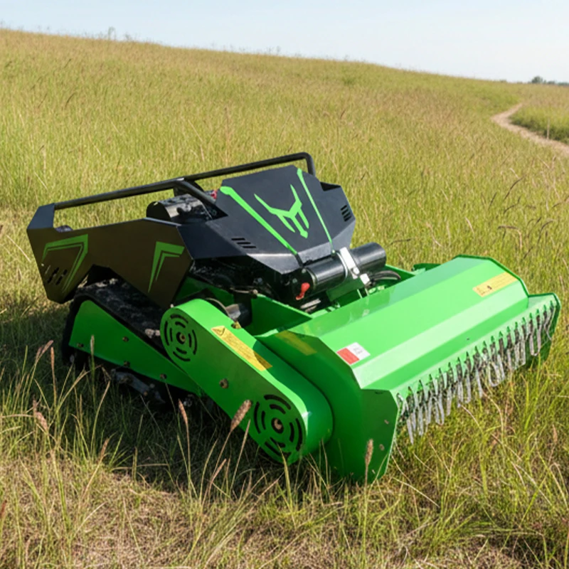 Industrial Flail Lawn Mower Self-Propelled Remote Control Crawler 800mm-1000mm Cutting Width for Small Grass DIY