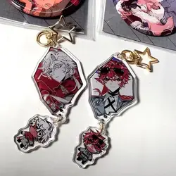 CountryHumans Anime Keychain Women Funny Acrylic Key Chain Man Key Ring Pendant Ornament Accessories Friend Gift
