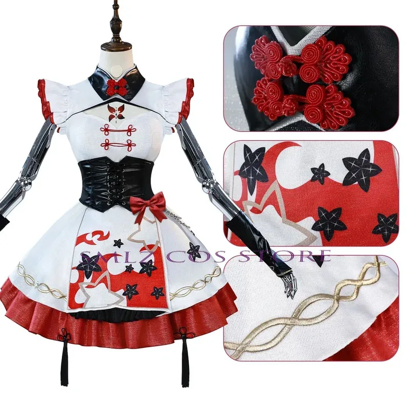 Camellya Gioco Cosplay Wuthering Waves WuWa Camellya Costume Cosplay Cameriera Vestito Anime Festa di Carnevale Comic Con Animazione Prop