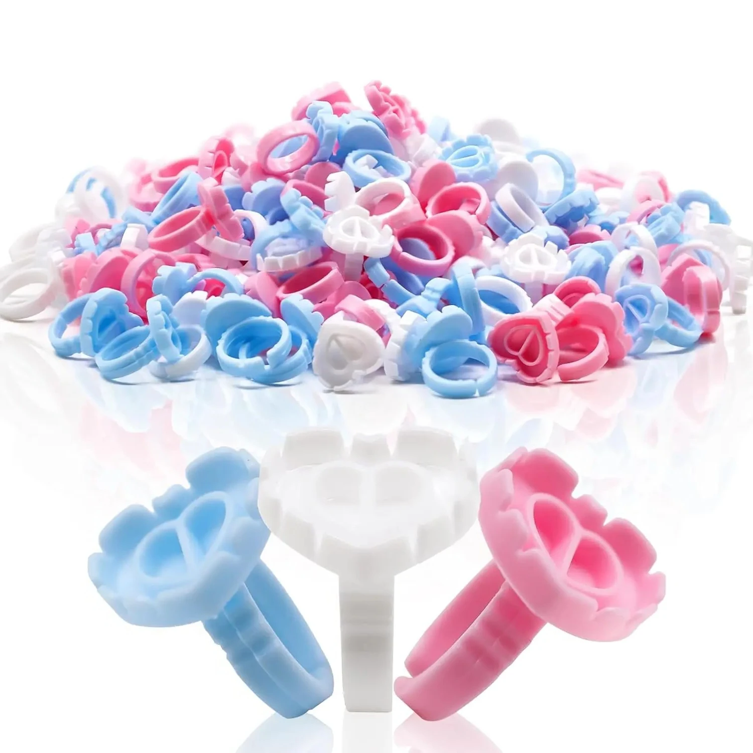 Nail Art Extension - 100 szt. Pierścieni na klej do